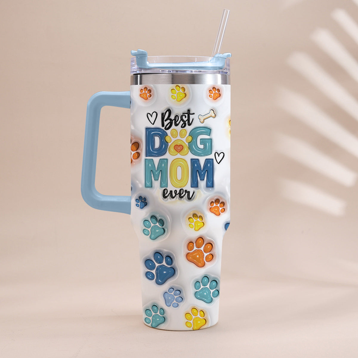 Bester Hunde-Papa/Beste Hunde-Mama aller Zeiten – Personalisierter Hunde-Trinkbecher mit Henkel