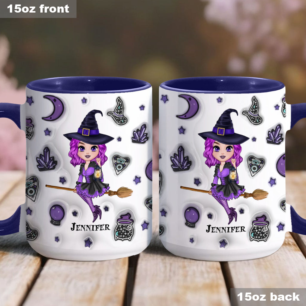Mondkind - Personalisierte Tasse mit Hexenmotiv