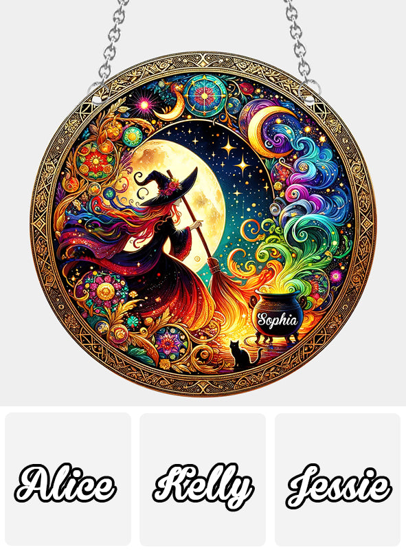 Beautiful Witch - Personalized Witch Window Hanging Suncatcher Ornament