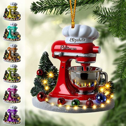 Liebe zum Backen, Weihnachts-Standmixer – personalisierter Backschmuck