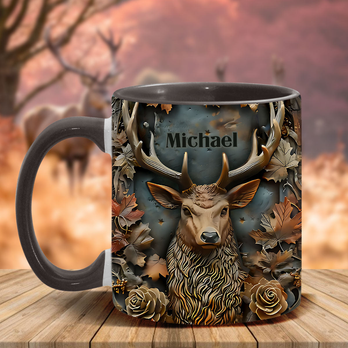 Liebe zur Jagd – Personalisierte Tasse mit Jagdmotiv