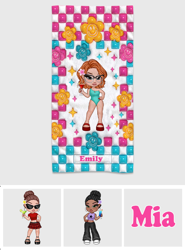 Für immer beste Freundin - Personalisiertes Strandtuch für beste Freundinnen