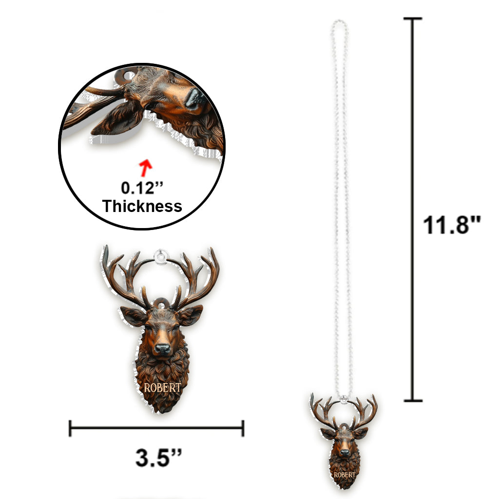 Stunning Deer - Personalized Hunting Car Ornament