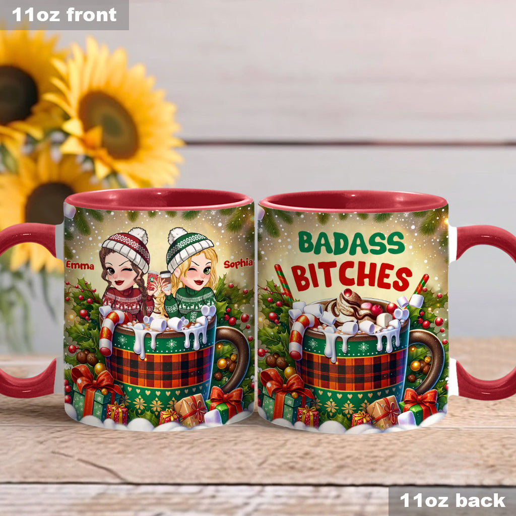 Badass Bitches - Personalized Bestie Accent Mug