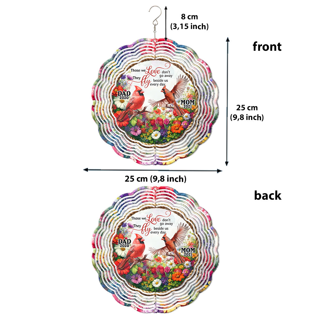 Diejenigen, die wir lieben, gehen nicht fort – personalisiertes Gedenk-Windspiel