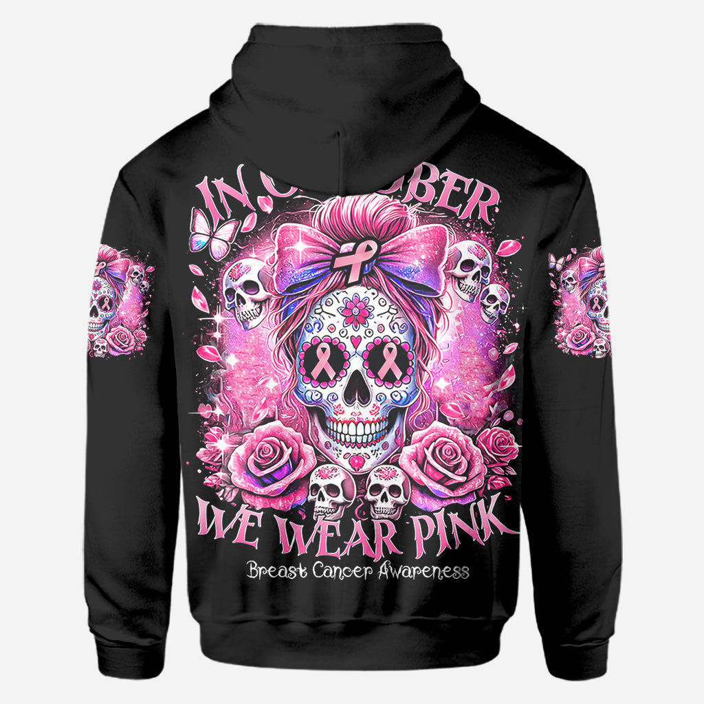 In October We Wear Pink - Personalized Breast Cancer Awareness All Over Shirt