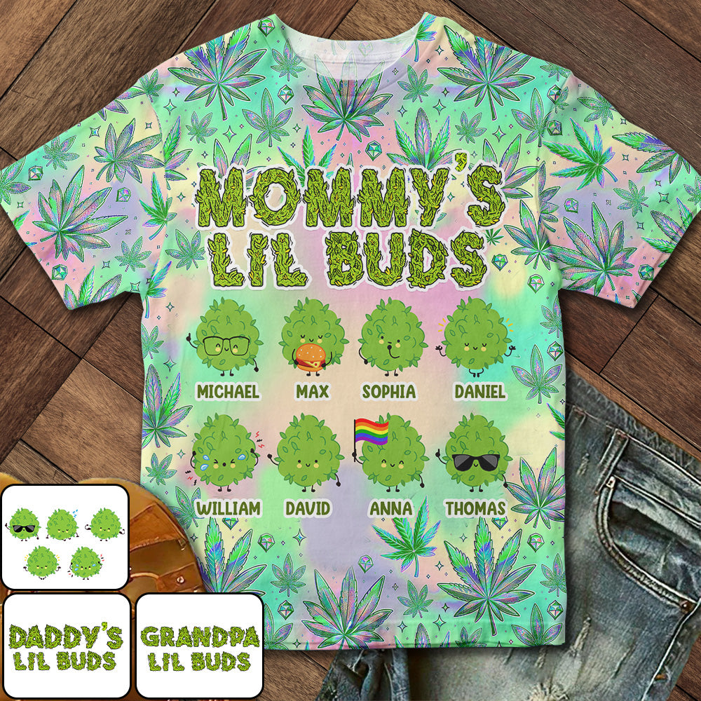 Mommy's Little Buds Dopest Mom Ever - Personalisiertes Weed-Shirt