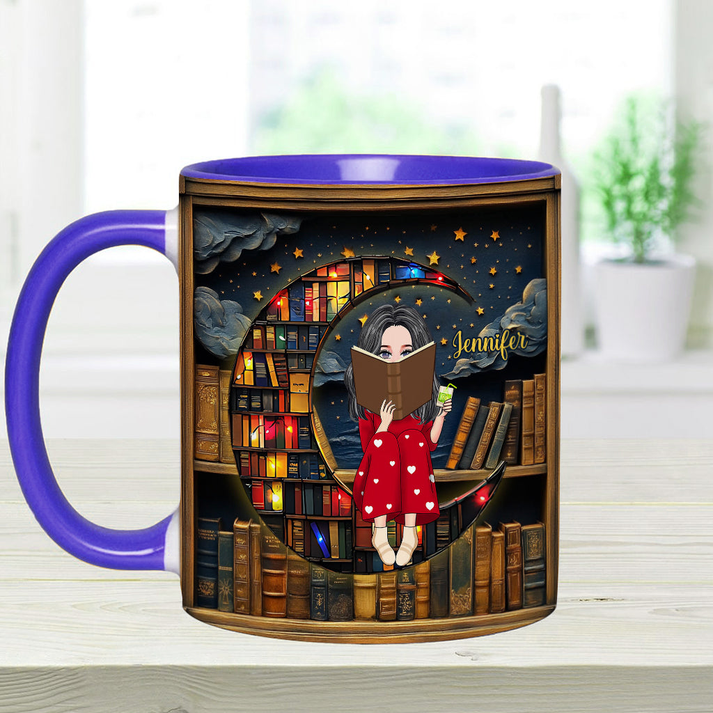 Einfach ein Mädchen, das Bücher liebt – personalisierte Tasse mit Buchmotiv