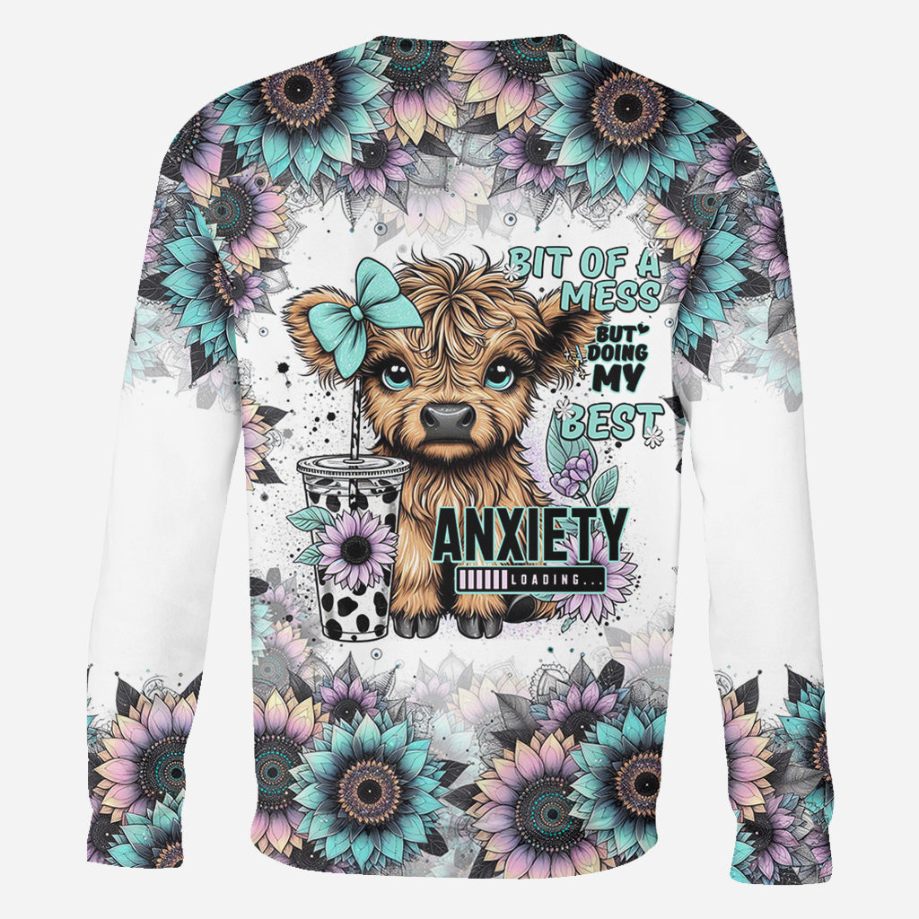 Ein bisschen chaotisch, aber ich gebe mein Bestes – personalisiertes Allover-Shirt