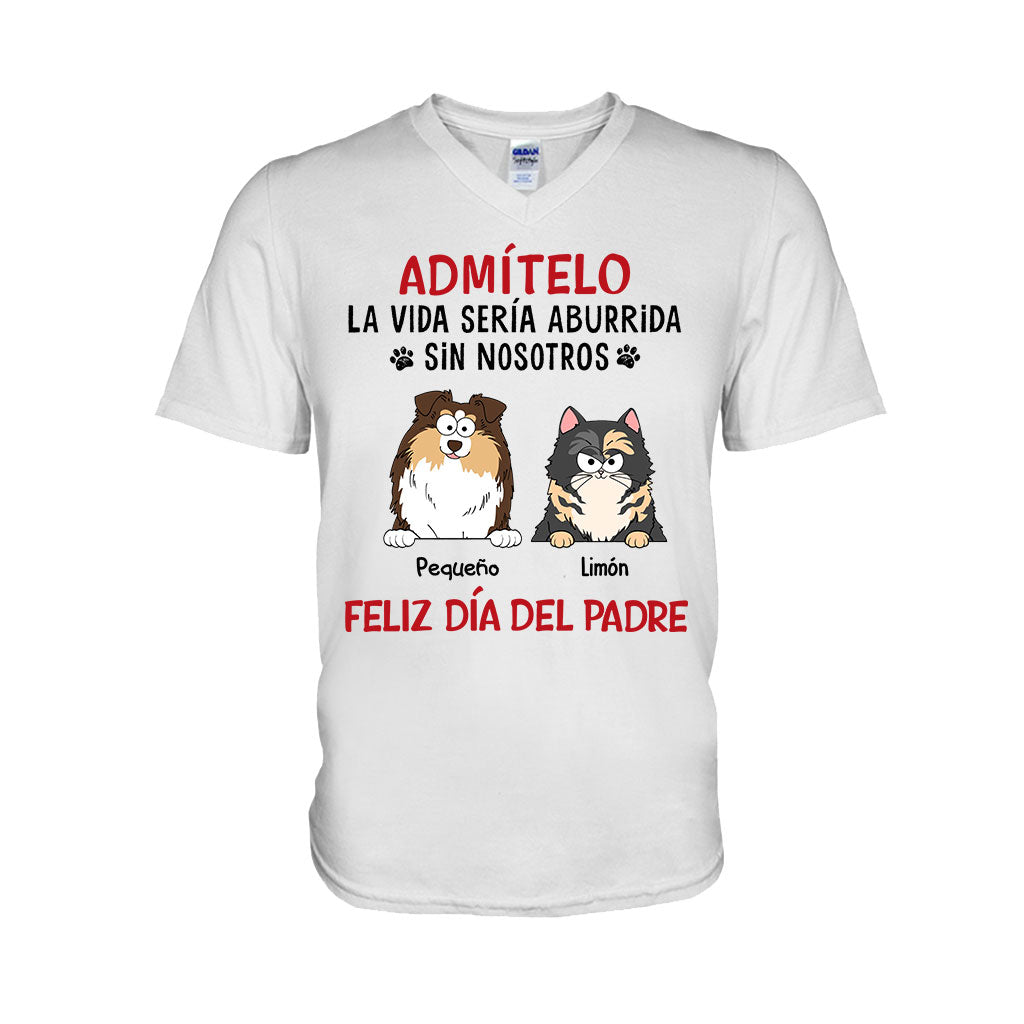 La Vida Sería Aburrida Sin Mí – Personalisiertes Hunde-T-Shirt und Kapuzenpullover