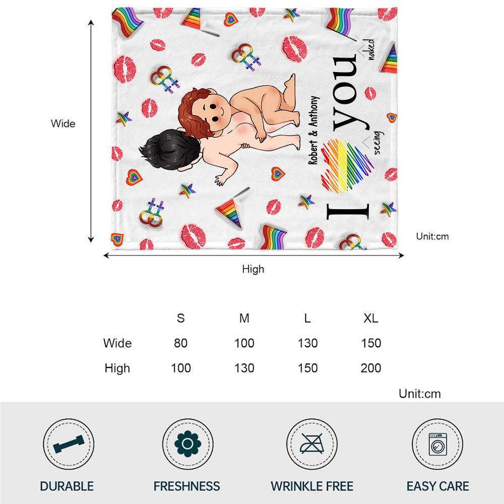 Ich liebe es, dich frech zu sehen – personalisierte LGBT-Unterstützungsdecke