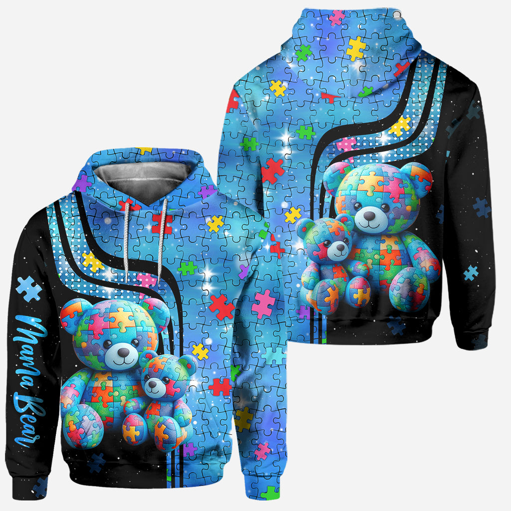 Mama Bear Hoodie und Leggings zur Sensibilisierung für Autismus