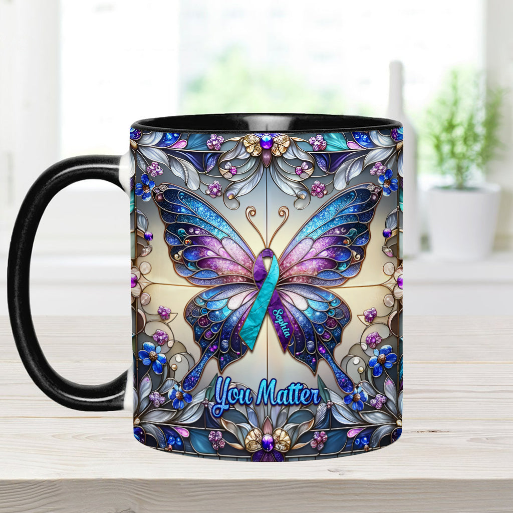 Du bist wichtig – Personalisierte Tasse mit Akzent zur Suizidprävention