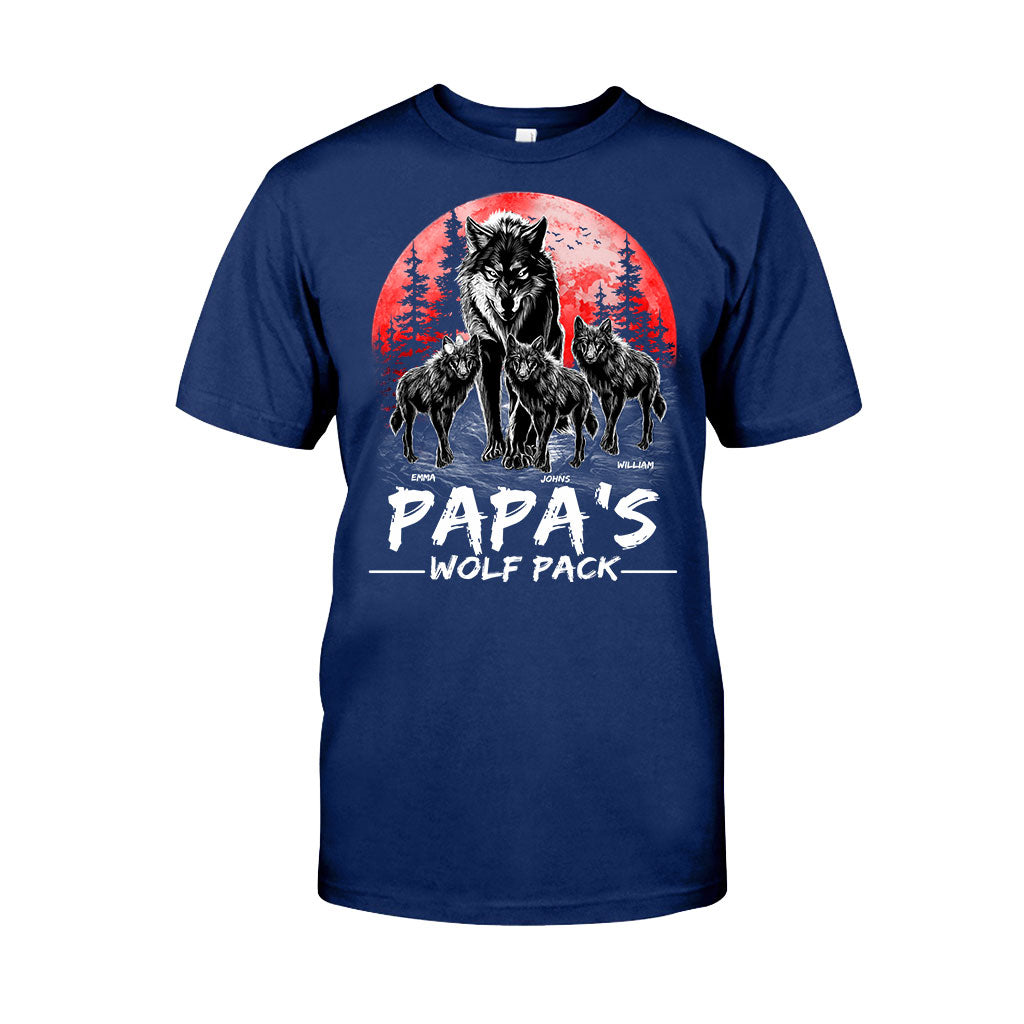 Grandpa's Wolf Pack - Personalized Grandpa T-shirt And Hoodie