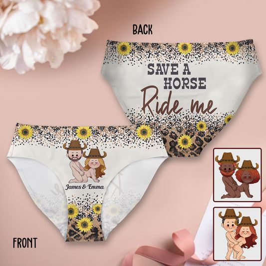 Save A Horse Ride Me - Personalized Horse Women's Briefs