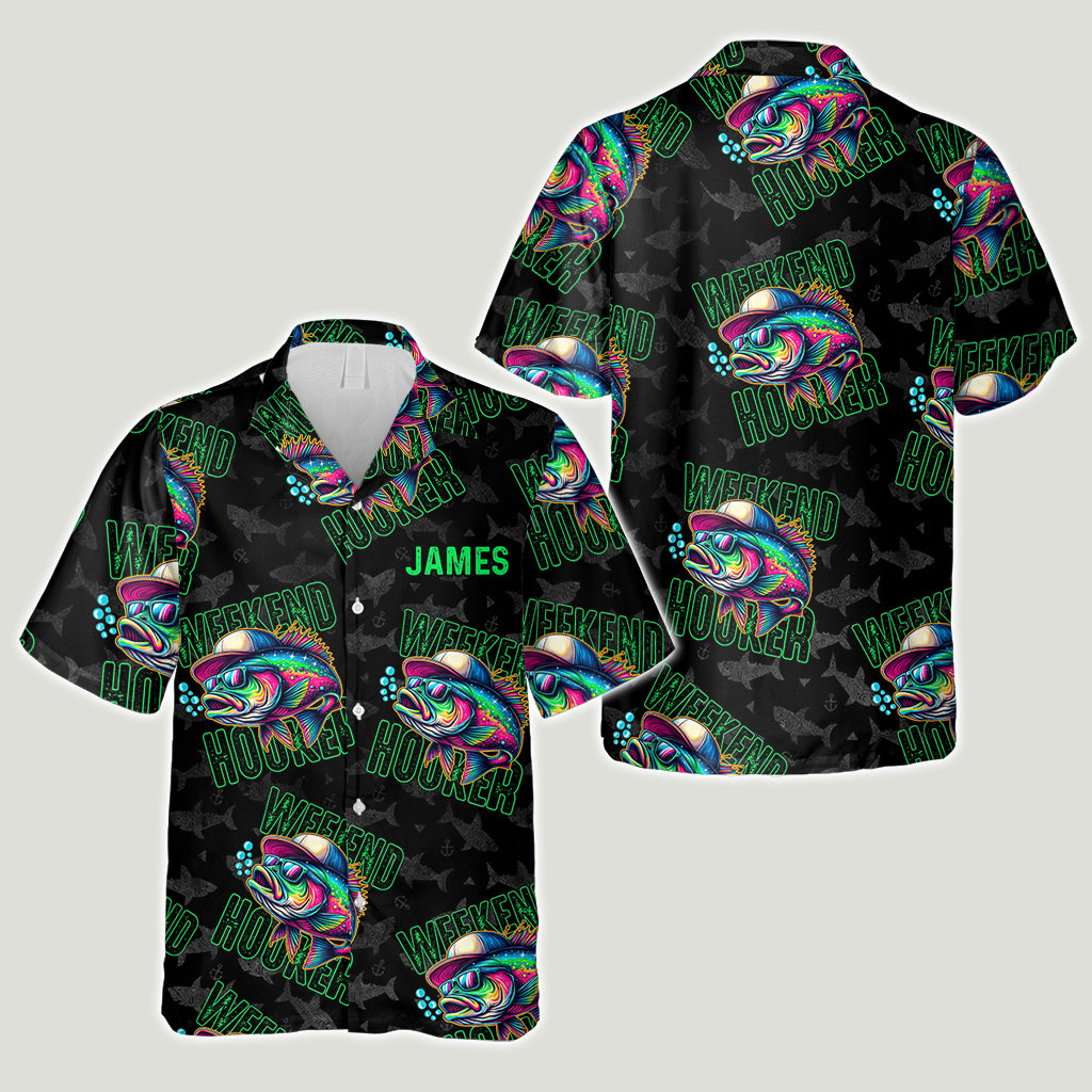 Weekend Hooker – Personalisiertes Hawaiihemd zum Angeln