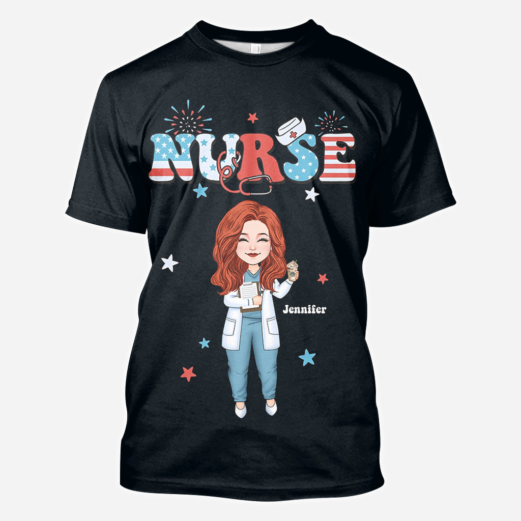 4th Of July Nurse Life - Personalized Nurse All Over Shirt