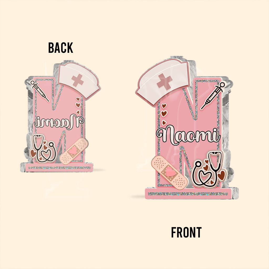 Brief an die Krankenschwester – Personalisierte Acrylplakette in individueller Form für Krankenschwestern