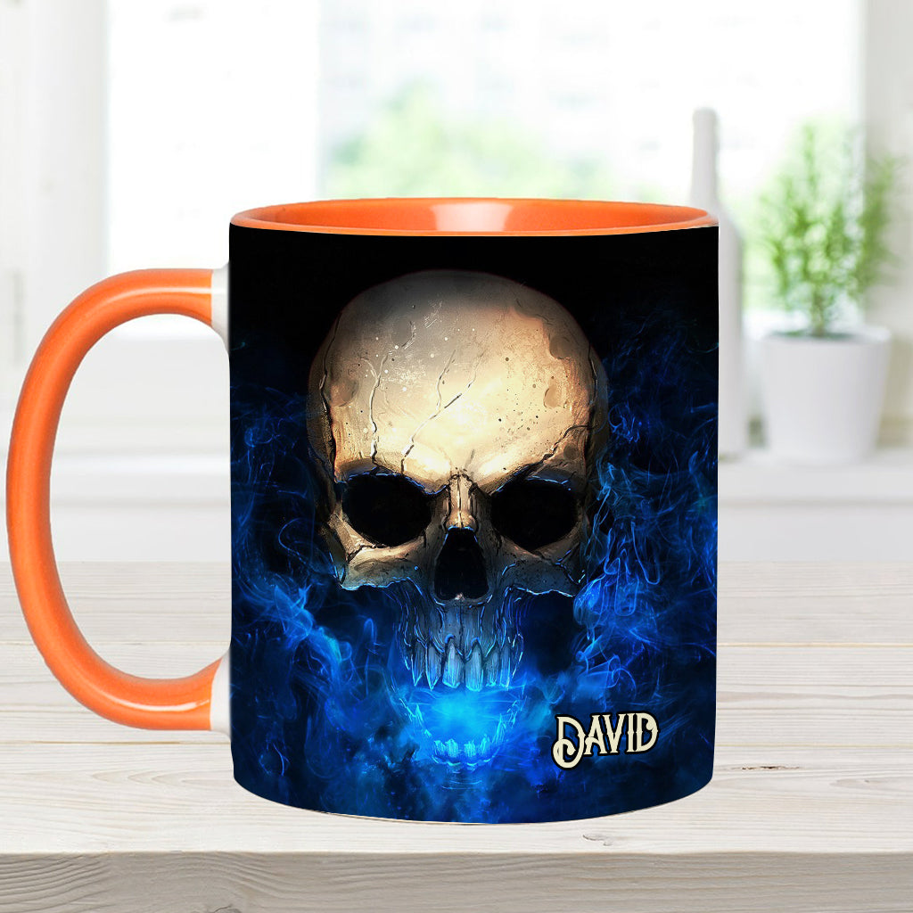 Eis und Feuer – Personalisierte Tasse mit Totenkopf-Akzent
