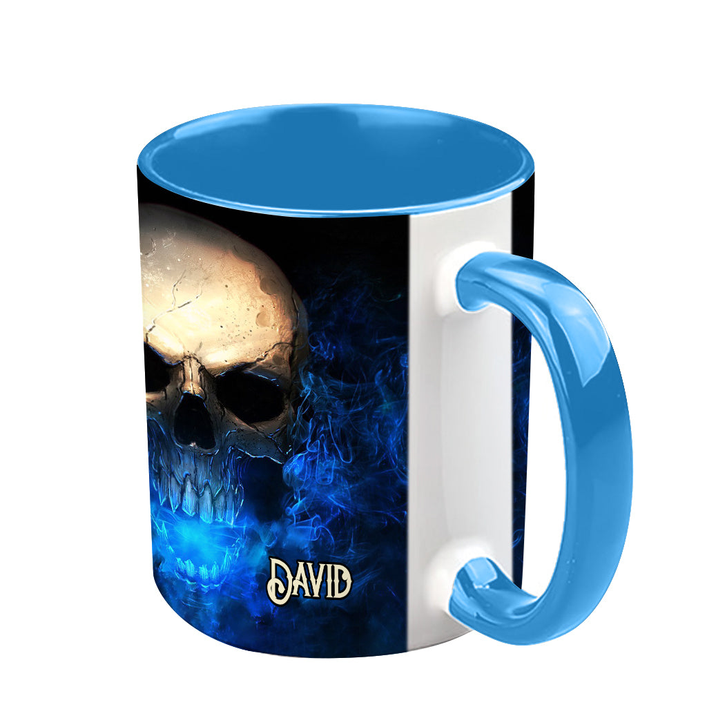 Eis und Feuer – Personalisierte Tasse mit Totenkopf-Akzent