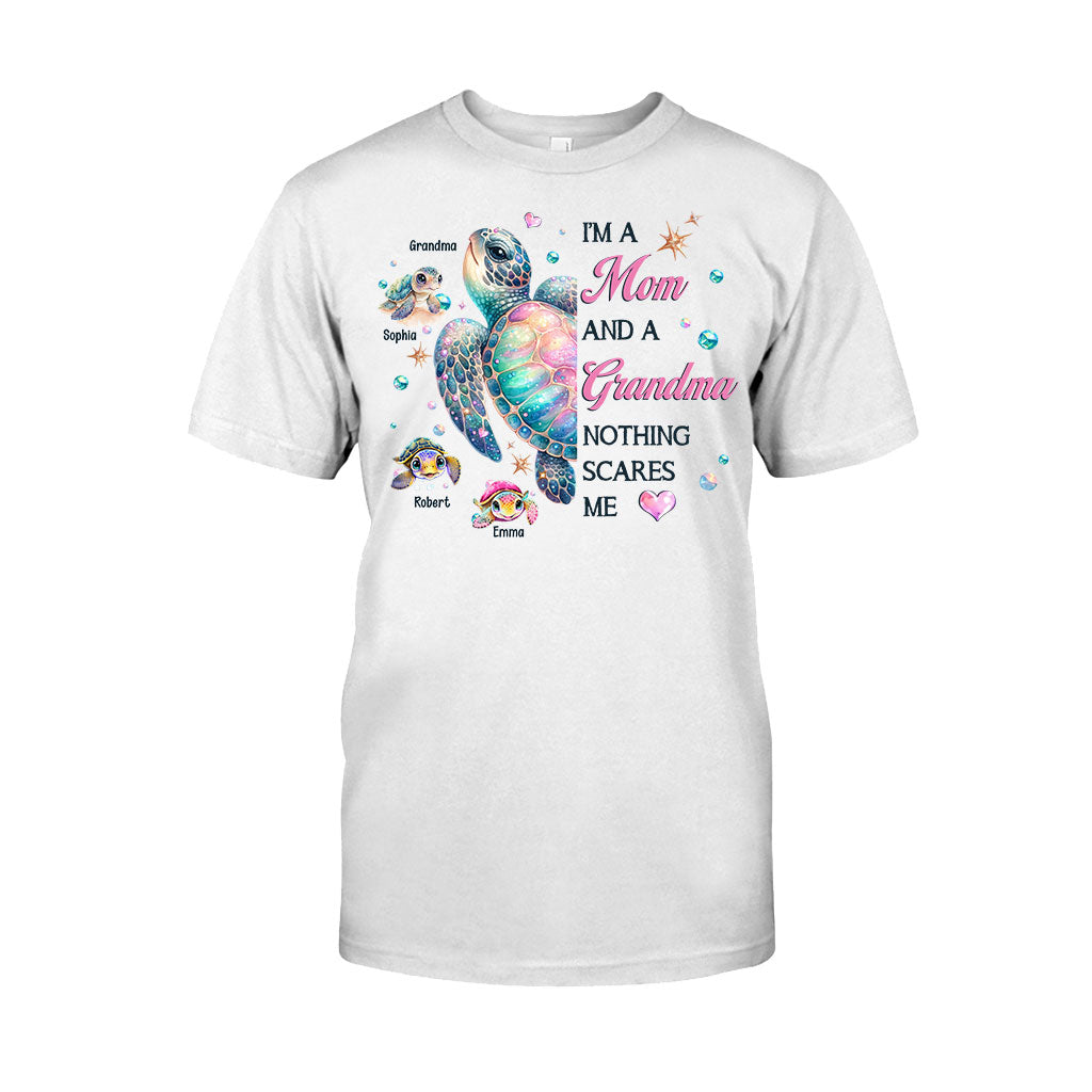 Nichts kann mir Angst machen – Oma Schildkröte – Personalisiertes Oma-T-Shirt und Hoodie