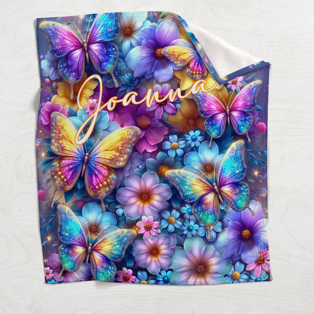 Wunderschöne Schmetterlinge – personalisierte Schmetterlingsdecke