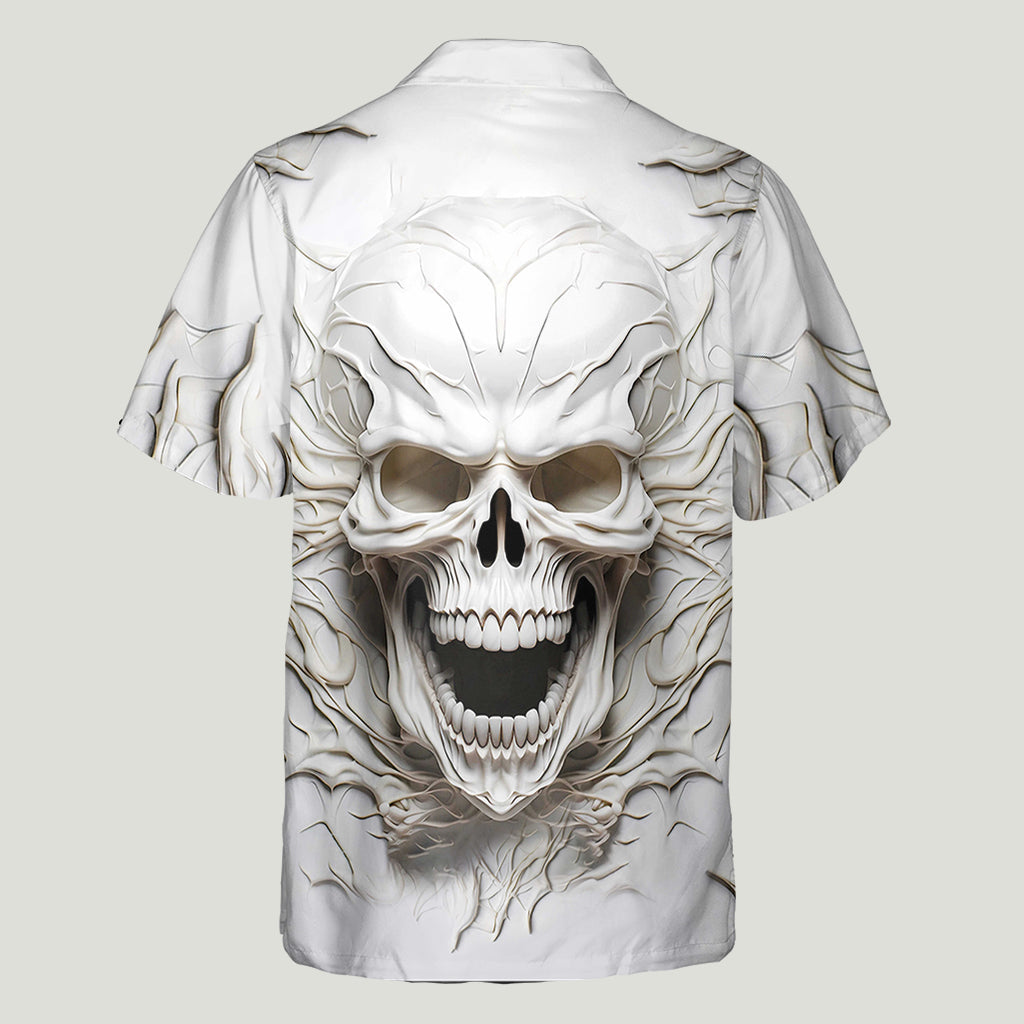 Schwarzer Totenkopf – Personalisiertes Totenkopf-Hawaiihemd