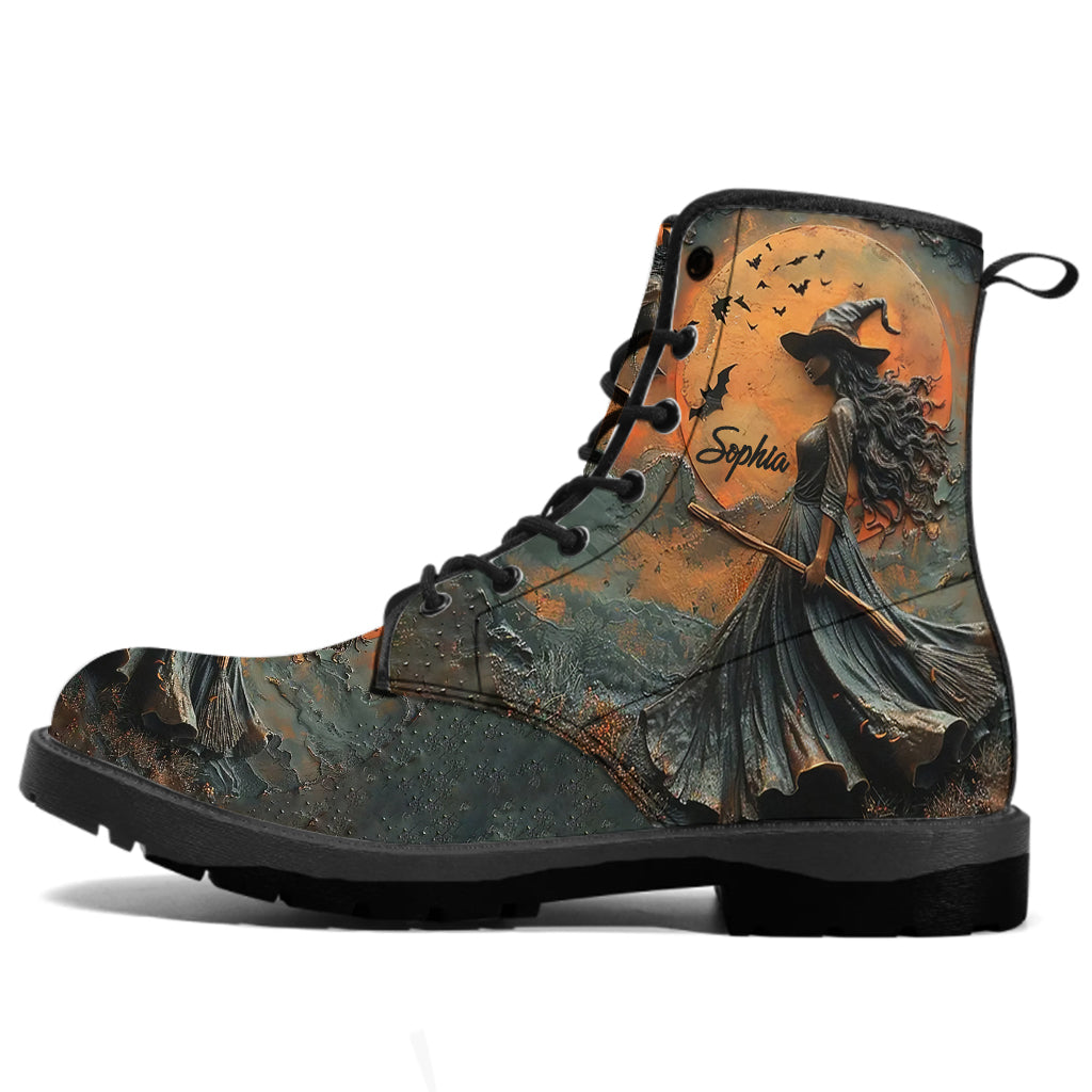 Wunderschöne Hexe – personalisierte Hexen-Lederstiefel