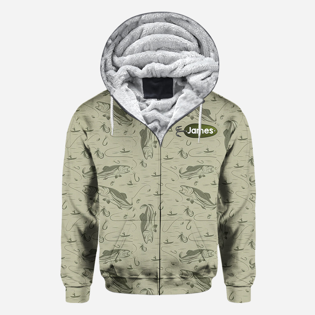 Hooked On Being Dad/ Grandpa... - Personalized Fishing All Over Shirt