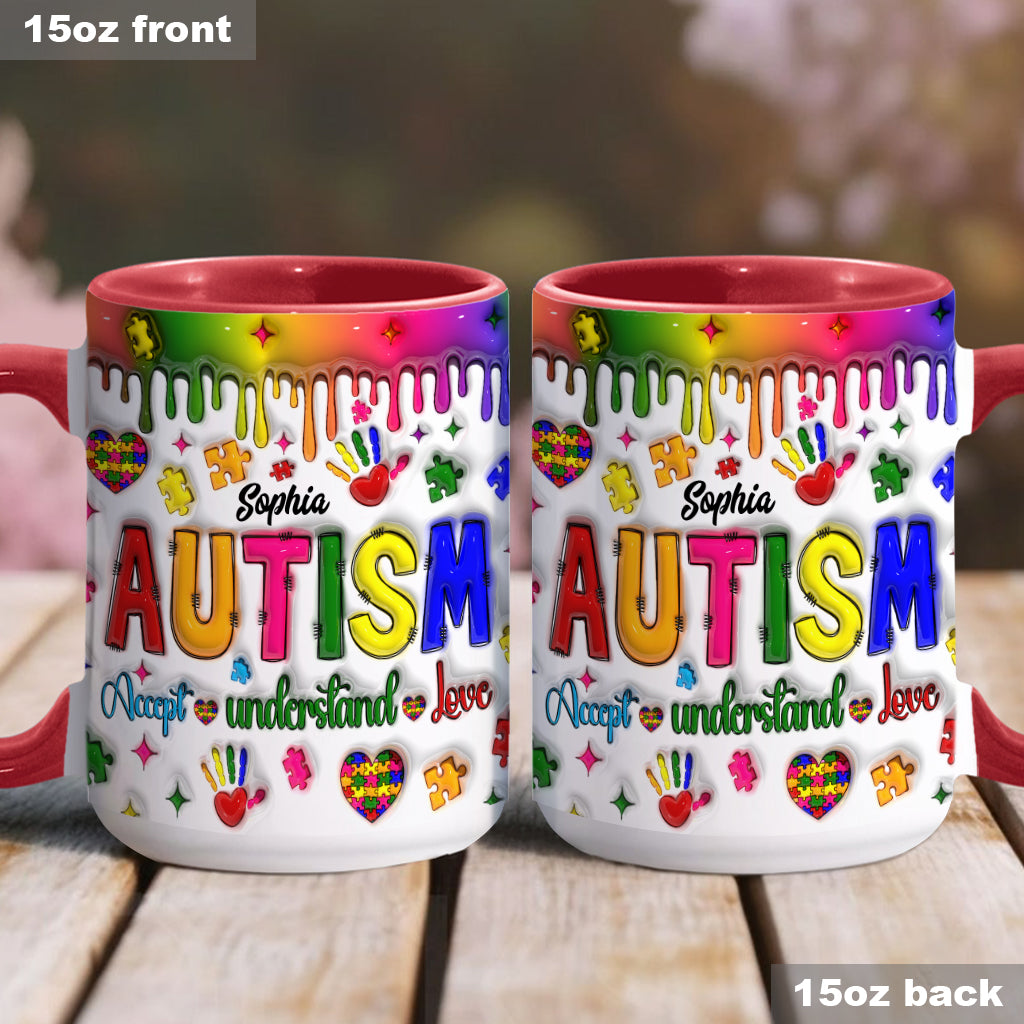 Autismus-Bewusstsein – Personalisierte Tasse mit Autismus-Motiv