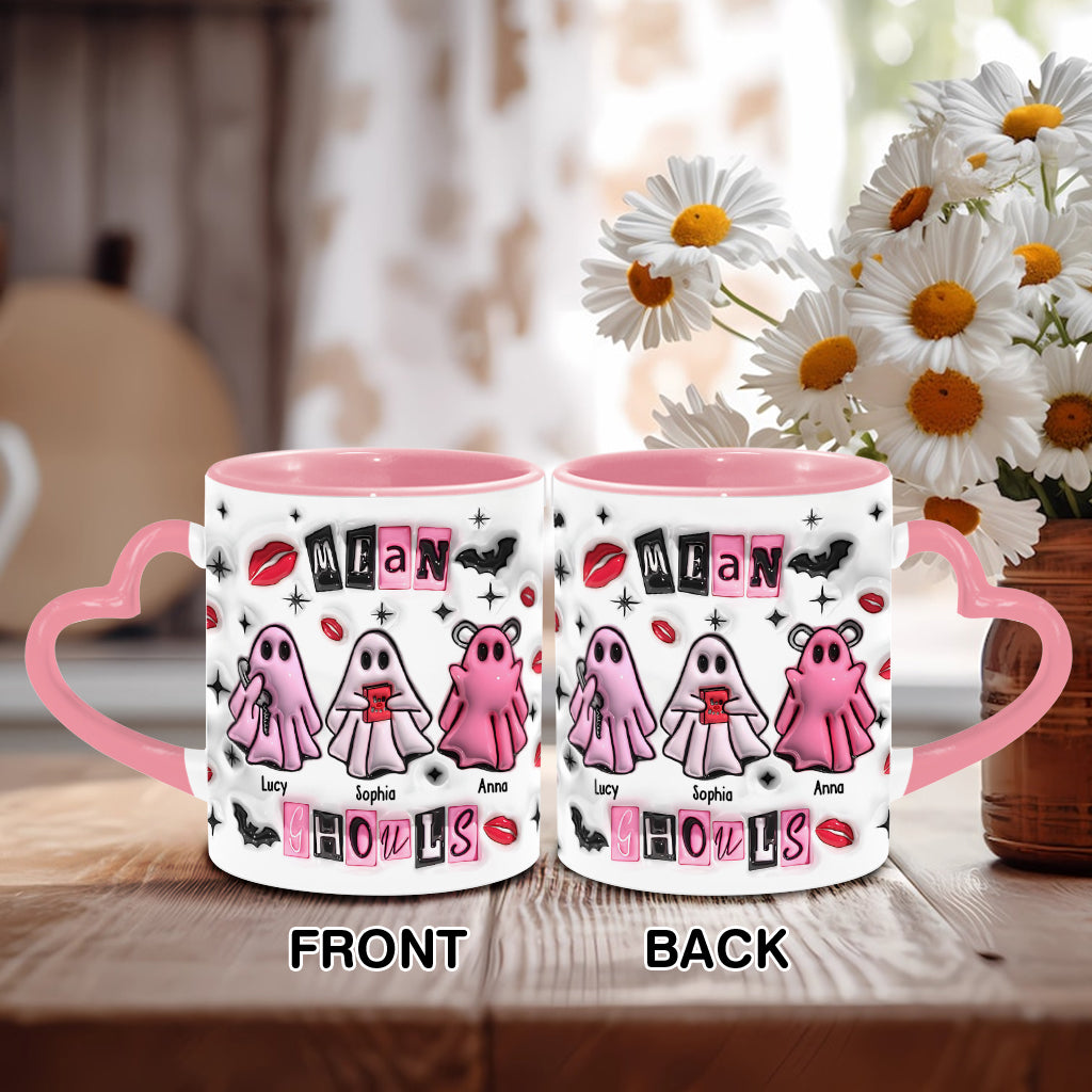 Mean Ghouls - Personalized Bestie Heart Handle Mug