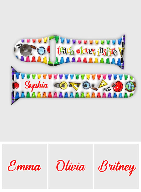 Lehren, Lieben, Inspirieren – Personalisiertes Apple Watch-Armband für Lehrer