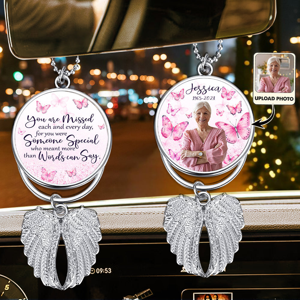 You Are Missed Each And Everyday - Personalized Memorial Wings Ornament