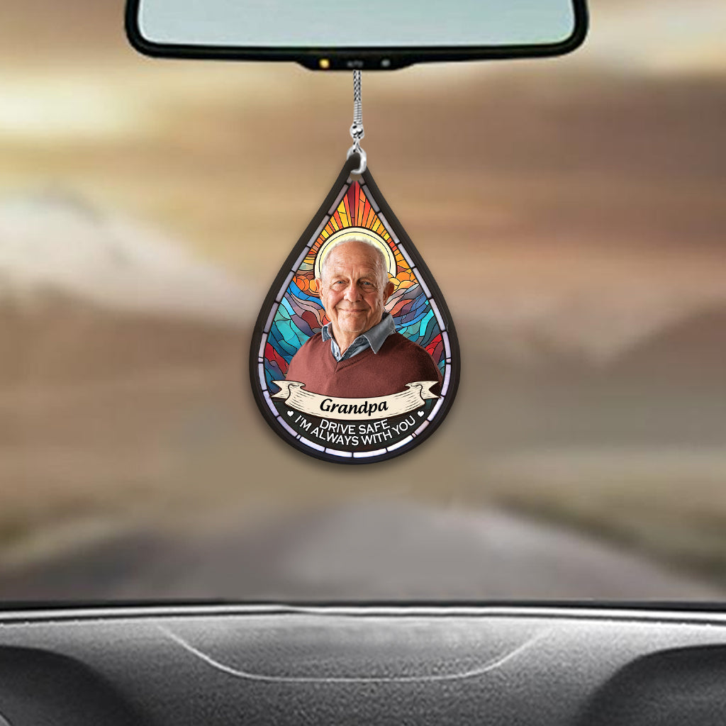 Fahr vorsichtig, ich bin immer bei dir – personalisierter Gedenk-Autoanhänger