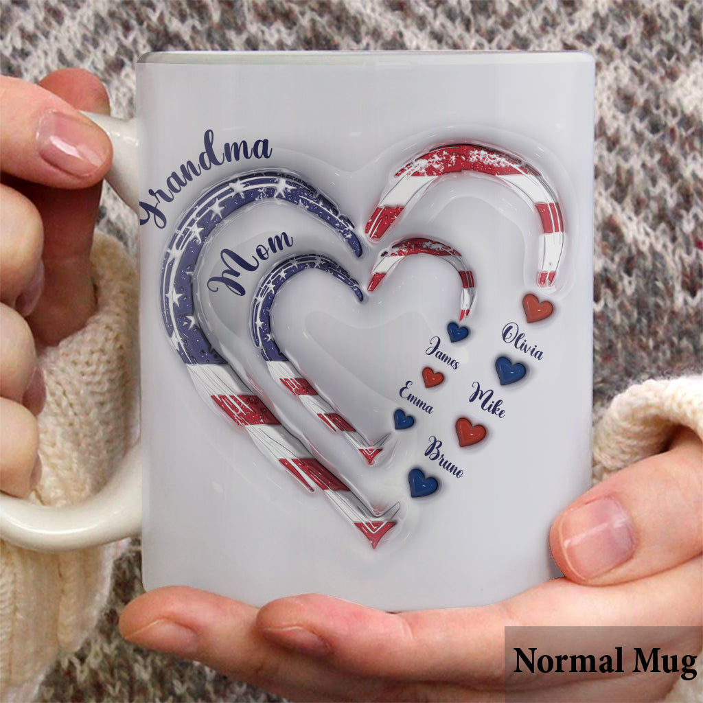 4. Juli – Omas Herzen – Personalisierte Oma-Tasse