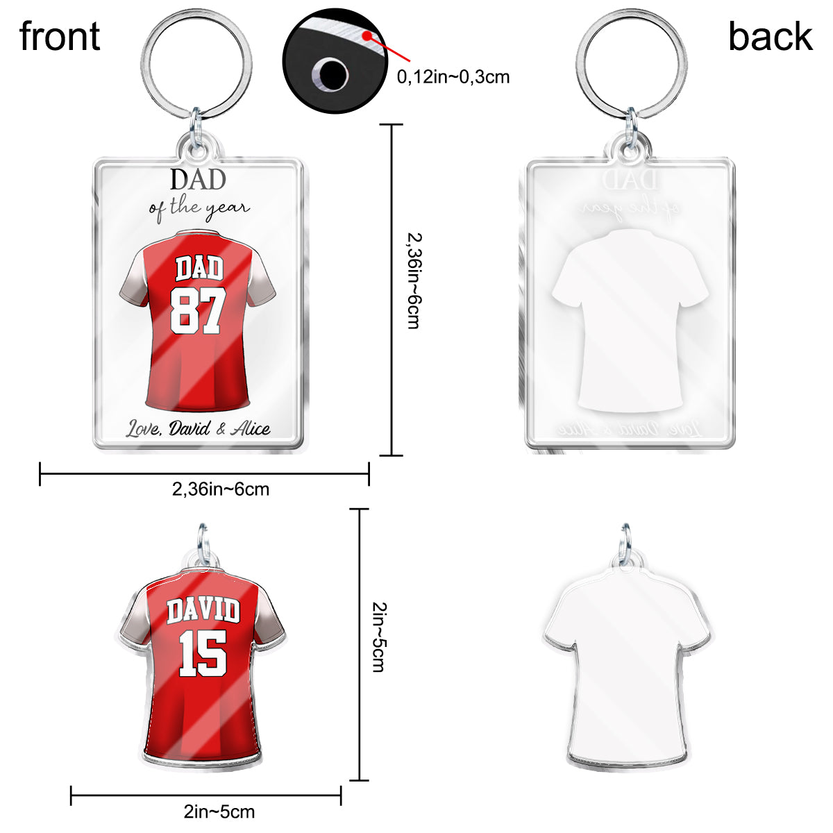 Bester Papa aller Zeiten – Personalisierter Schlüsselanhänger mit Anhängern