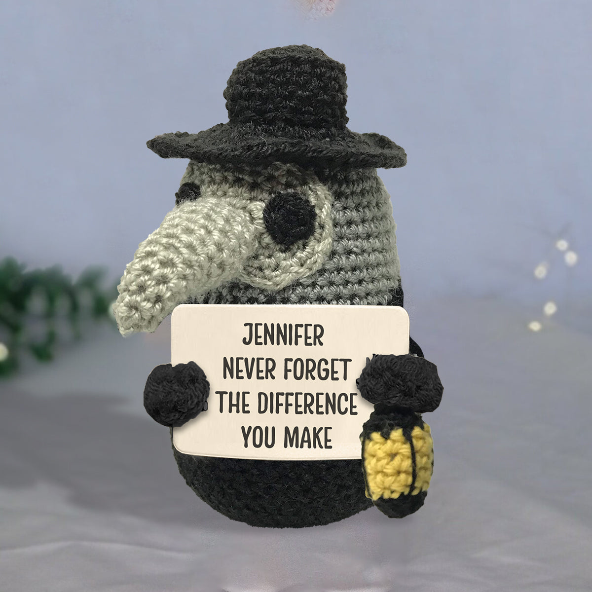 Plague Doctor - Personalized Nurse Hand Knitted Figurine