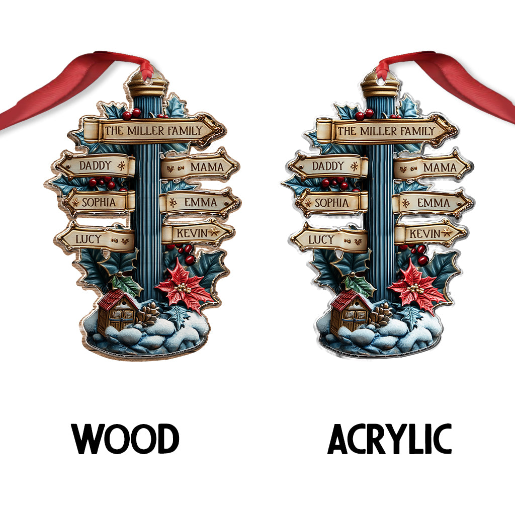 Die Freude an Weihnachten ist die Familie – Personalisierter, individuell geformter Weihnachtsschmuck in Familienform