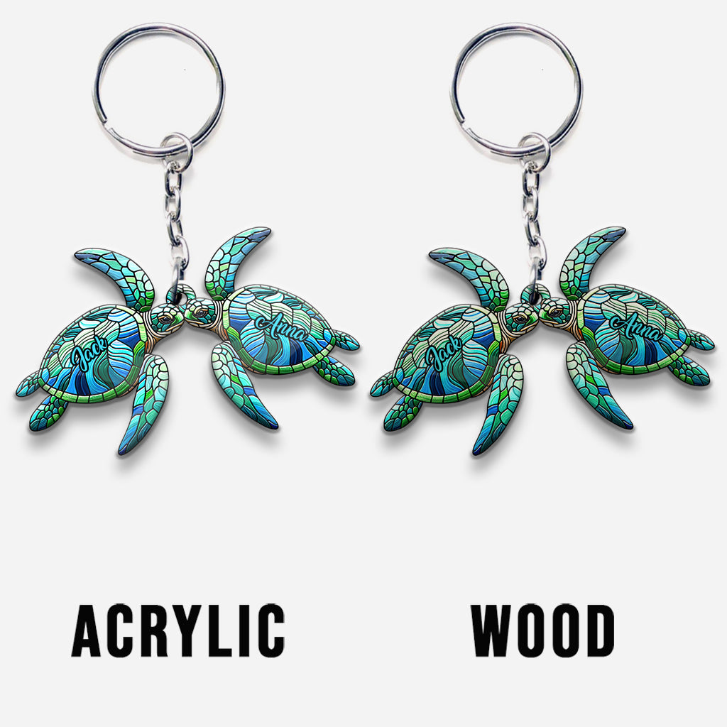 Love Turtles - Personalized Turtle Keychain