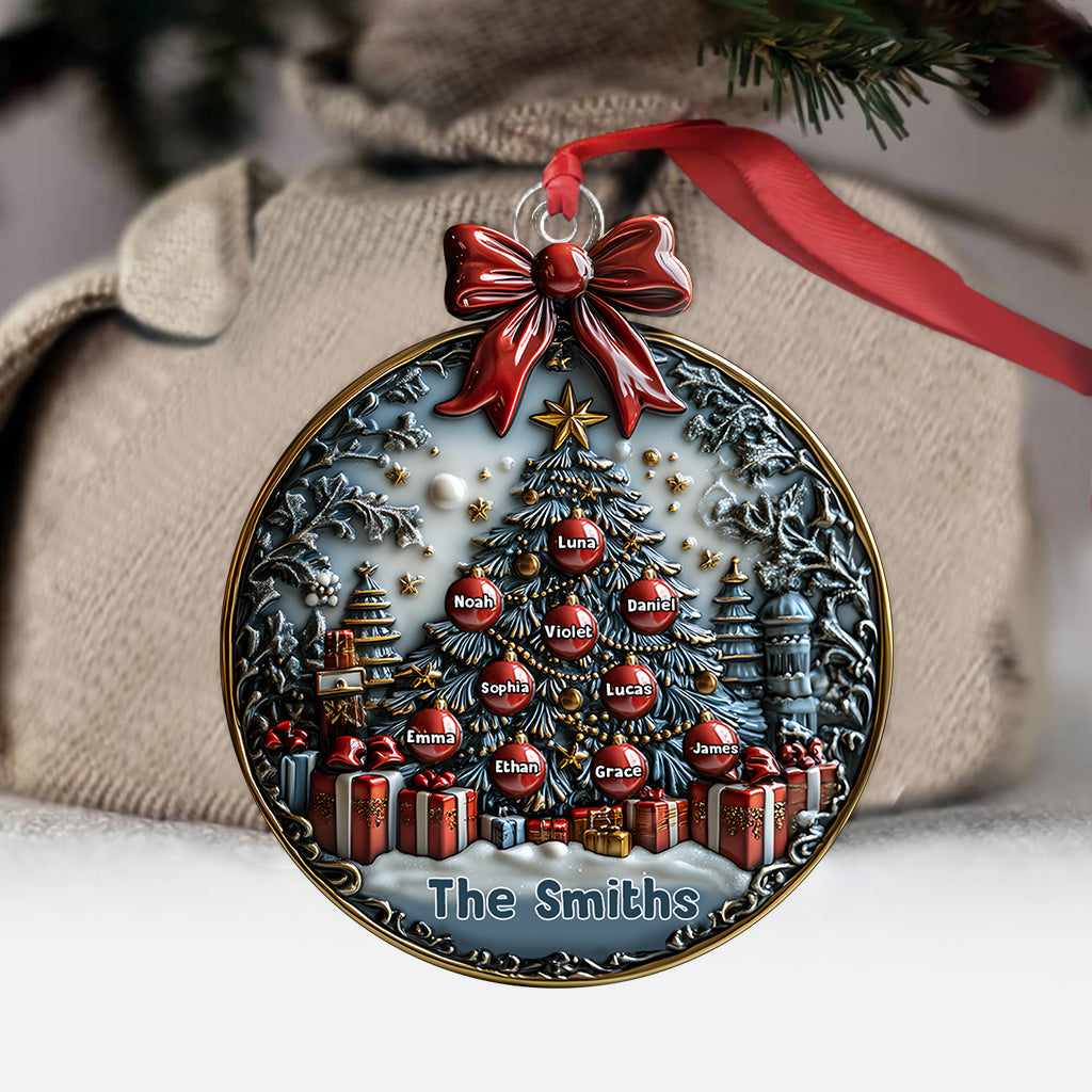 Merry Christmas - Personalized Family Custom Shaped Ornament