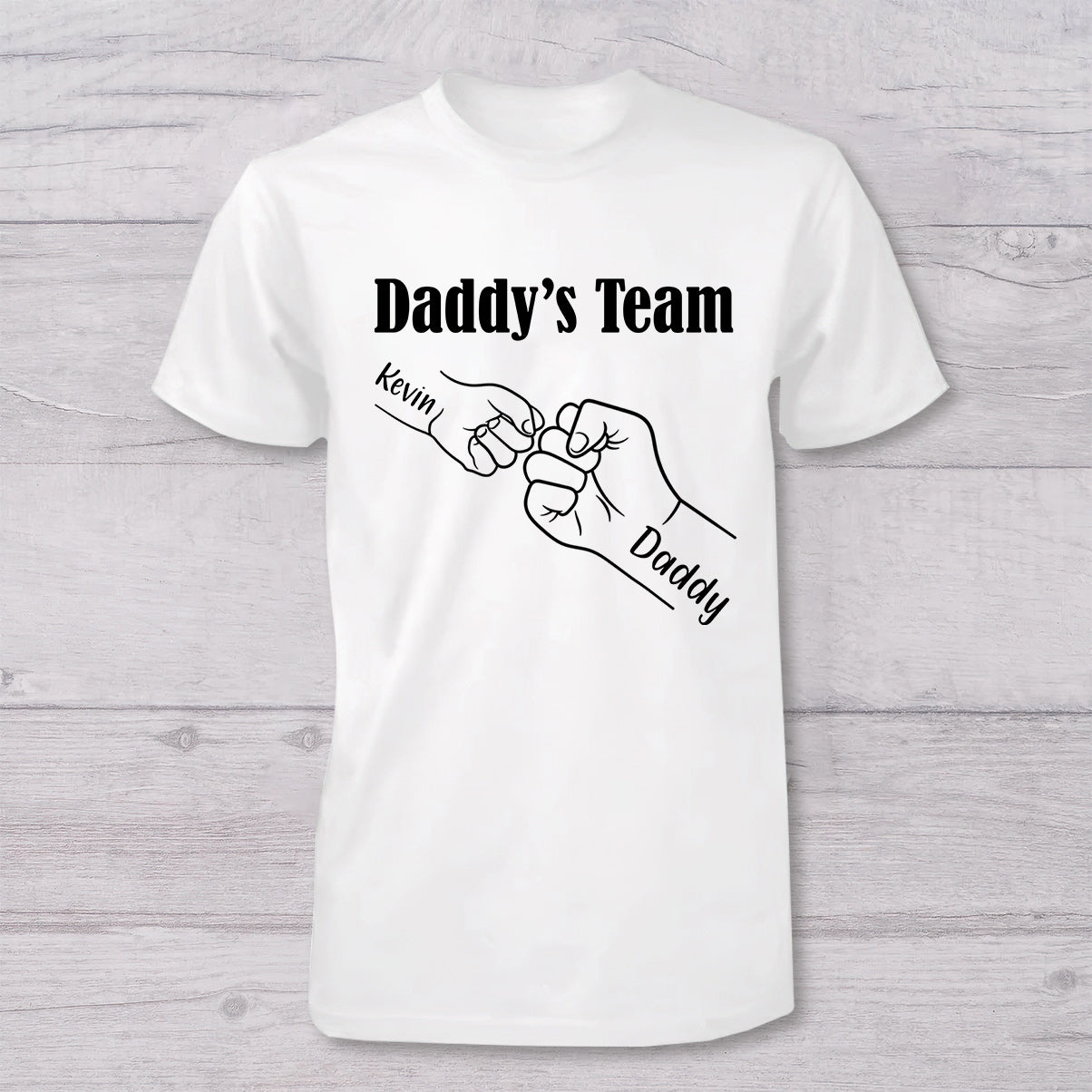 Papa und ich – Papas Team – Personalisiertes Vater-T-Shirt und Baby-Body