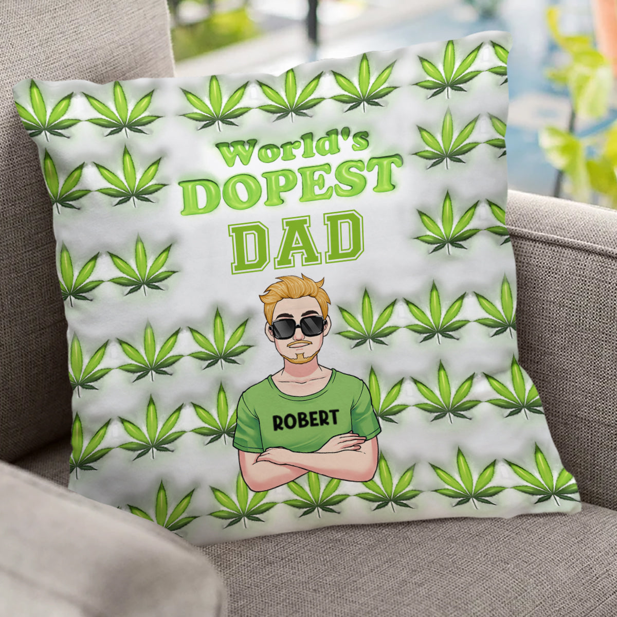 Dopest Dad Ever - Personalized Father Throw Pillow