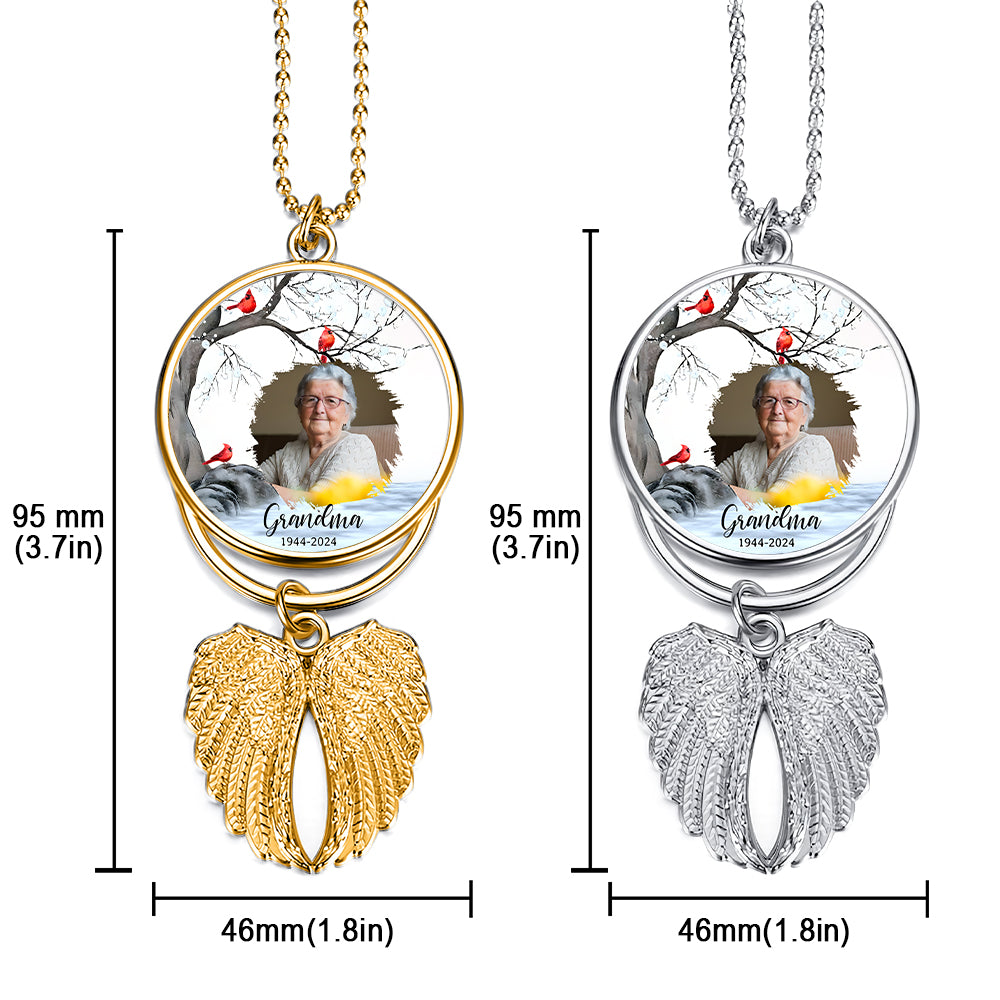 Du hast mir wunderschöne Erinnerungen hinterlassen – Personalisierter Gedenkflügel-Anhänger