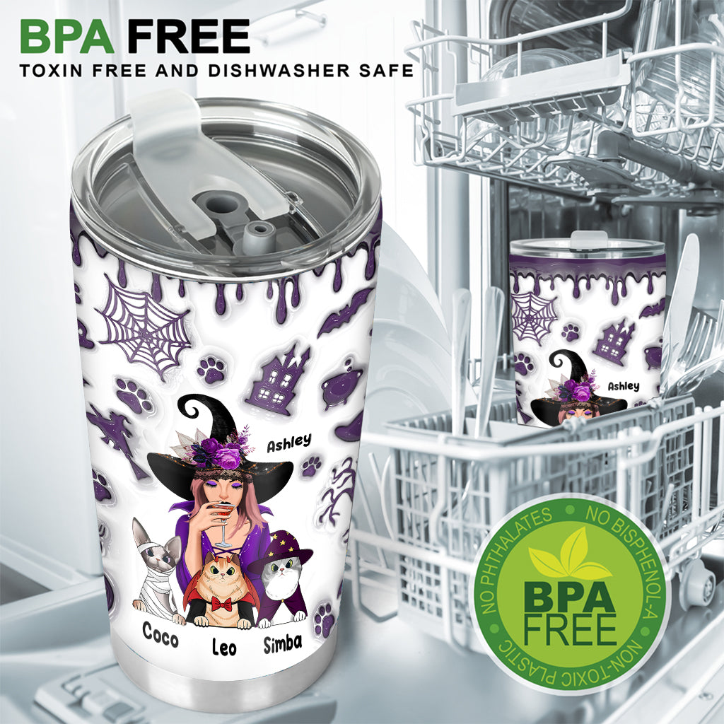 Verrückte Katzenhexe – Personalisierter Hexenbecher