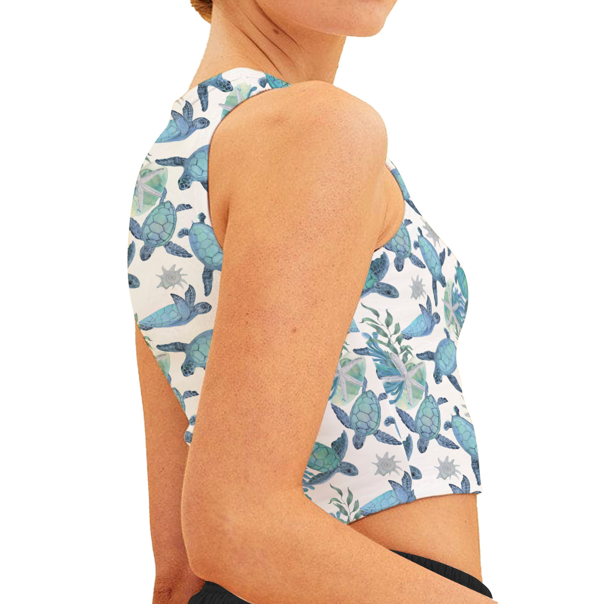 Ich liebe Schildkröten – personalisiertes Schildkröten-Crop-Top