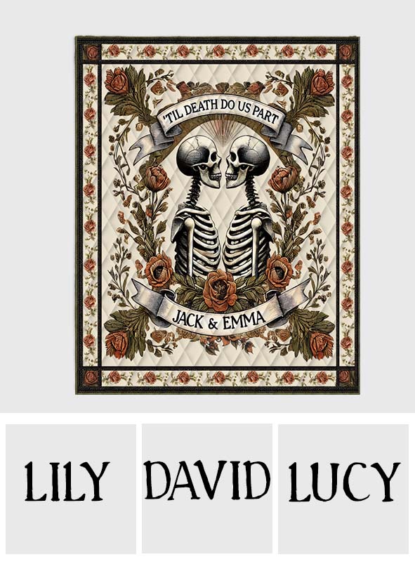 Bis dass der Tod uns scheidet – personalisierte Totenkopfdecke