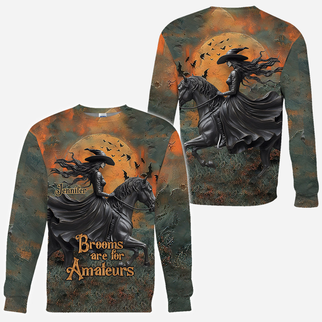 Besen sind was für Amateure – Personalisiertes Pferde-Shirt