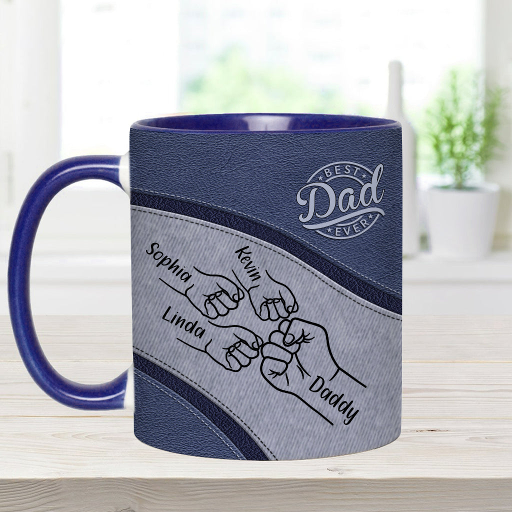 Bester Papa aller Zeiten - Personalisierte Tasse mit Vater-Akzent