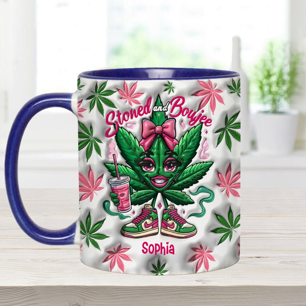 Stoned And Boujee - Personalized Weed Accent Mug