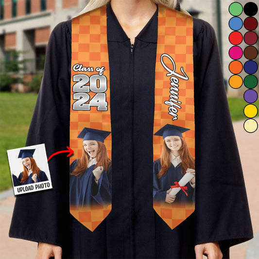 Photo Custom Graduation Stole Sash - Personalized Graduation Graduation Stole